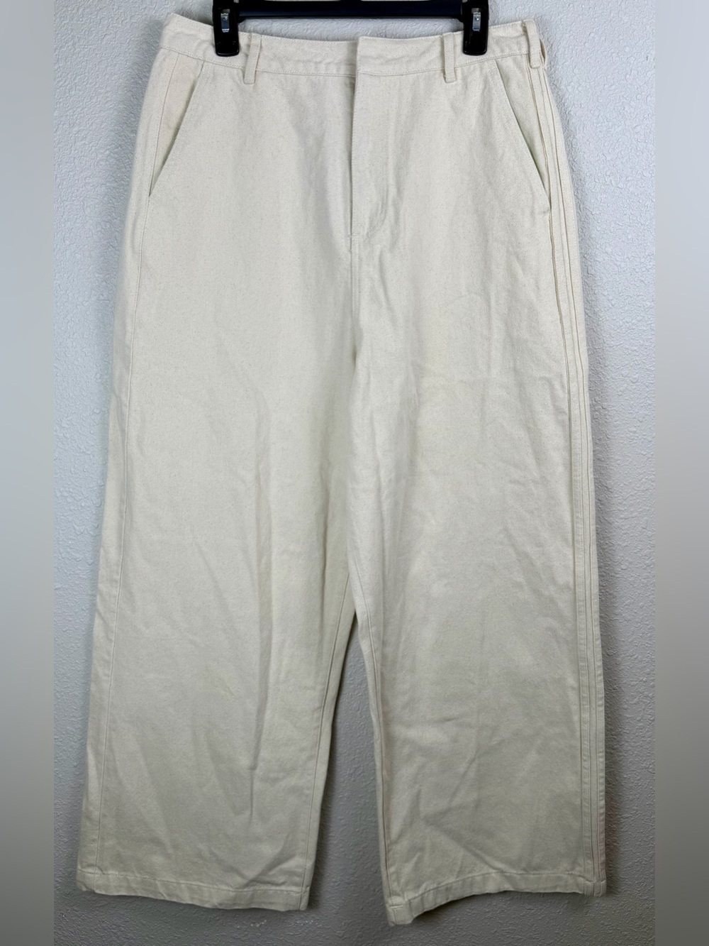 adidas x KSENIASCHNAIDER 3 Stripe Jeans Womens 33 Natural Denim NWT IJ6622